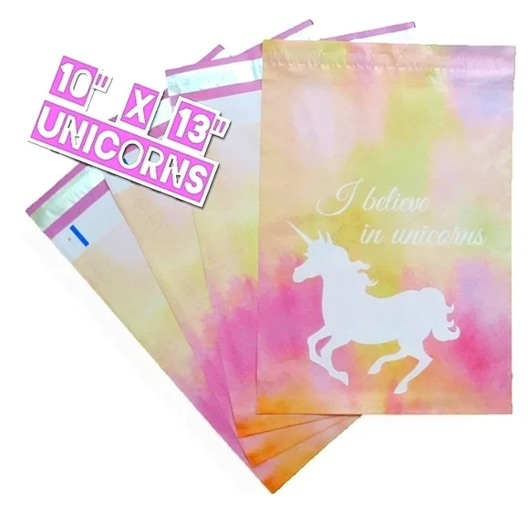 100 Poly Mailers 10x13 Unicorns - Picture 2 of 3